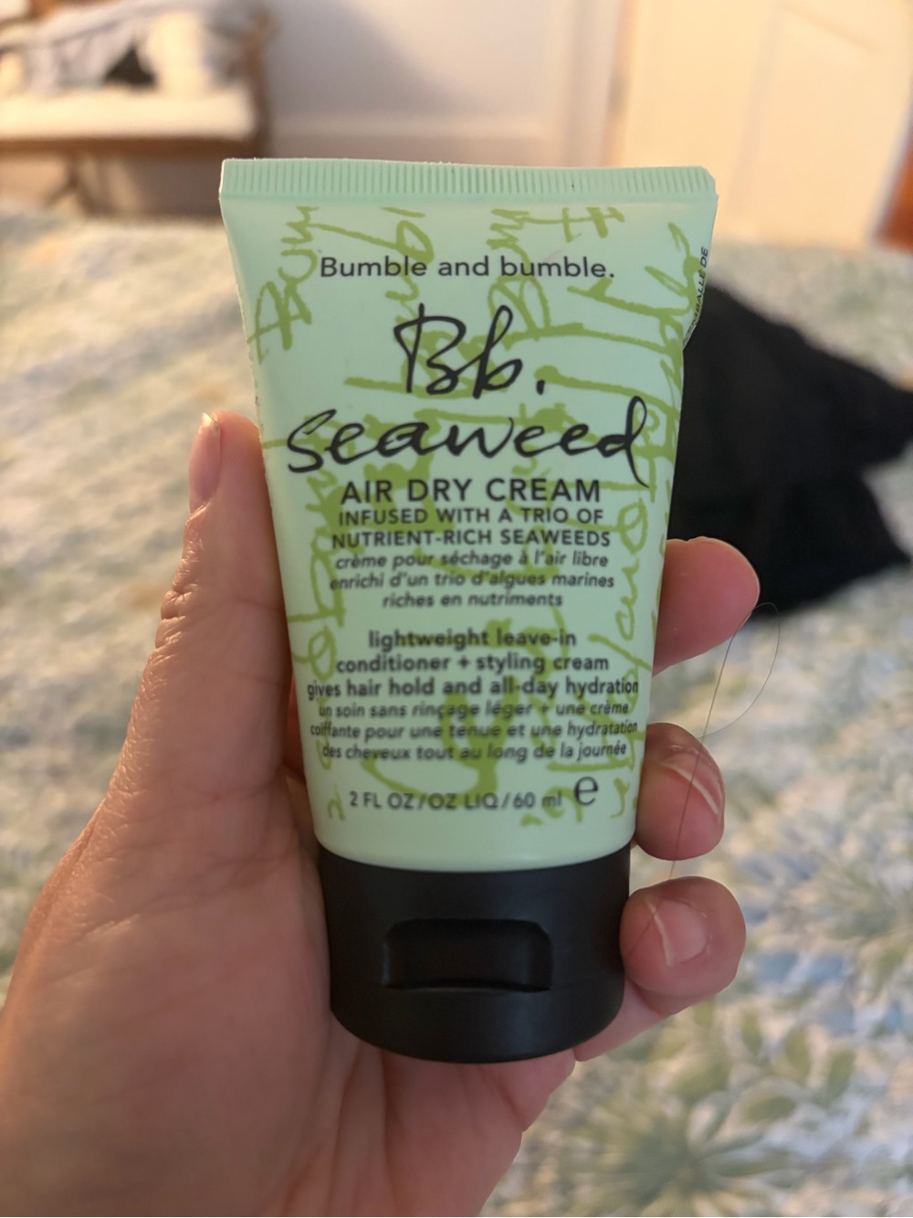 Bumble and Bumble seaweed air dry cream, small size (2oz).